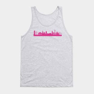 Dusseldorf skyline pink Tank Top